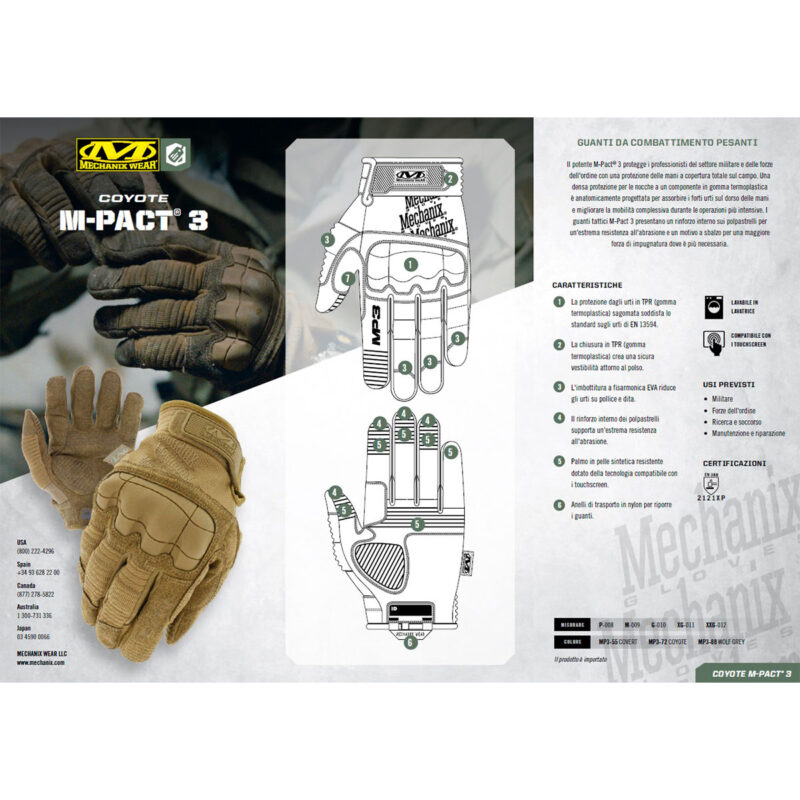 MECHANIX WEAR - M-PACT® 3 IMPACT PROTECTION Covert Coyote - immagine 3