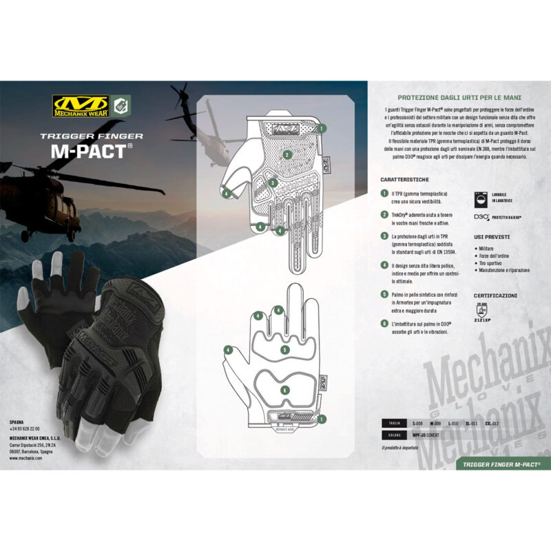MECHANIX WEAR - M-PACT® TRIGGER FINGER IMPACT PROTECTION Covert - immagine 3