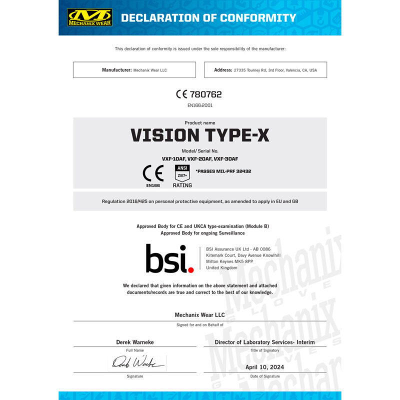 MECHANIX WEAR - VISION OCCHIALI BALISTICI TYPE-X MONTATURA NERA LENTE FUMO - immagine 8