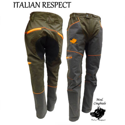 PANTALONE - SAG NATURE - ITALIAN RESPECT IN COTONE CON FIBRA ELASTICA E RIPORTO IN KEVLAR SULLE GAMBE