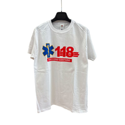 T-SHIRT - 118 SOCCORSO SANITARIO (BIANCA)