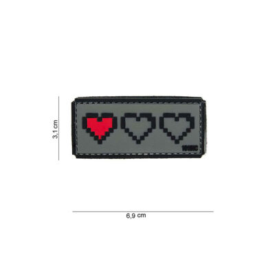 PATCH - TOPPA 3D IN PVC ULTIMA VITA grigia #14017
