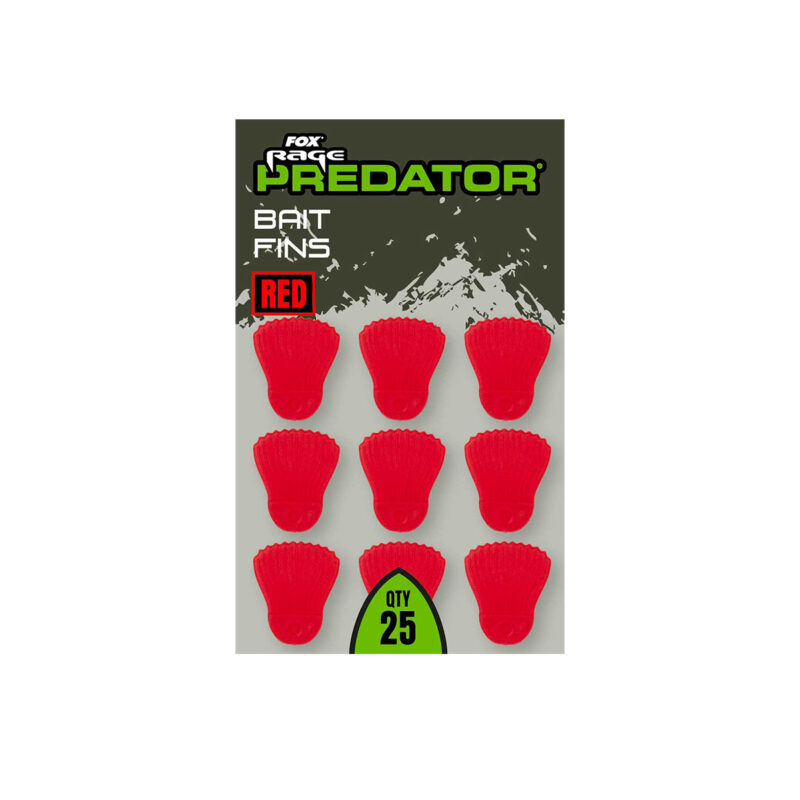 FOX RAGE PREDATOR - BAIT FINS | RED | QTY 25 - immagine 2
