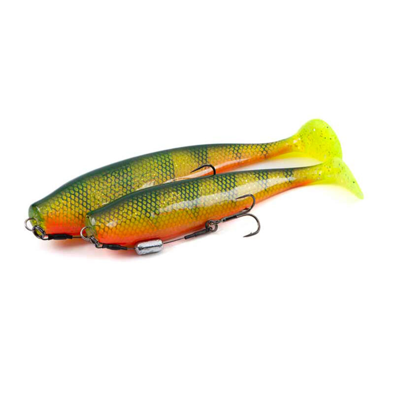 FOX RAGE - ULTRA UV ZANDER PRO SHADS | LOADED SOFTBAITS | 18cm 7" 53g | Natural Perch - immagine 2