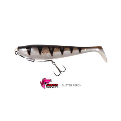 FOX RAGE - ULTRA UV ZANDER PRO SHADS | LOADED SOFTBAITS | 16cm 6.3" 39g | Glitter Perch