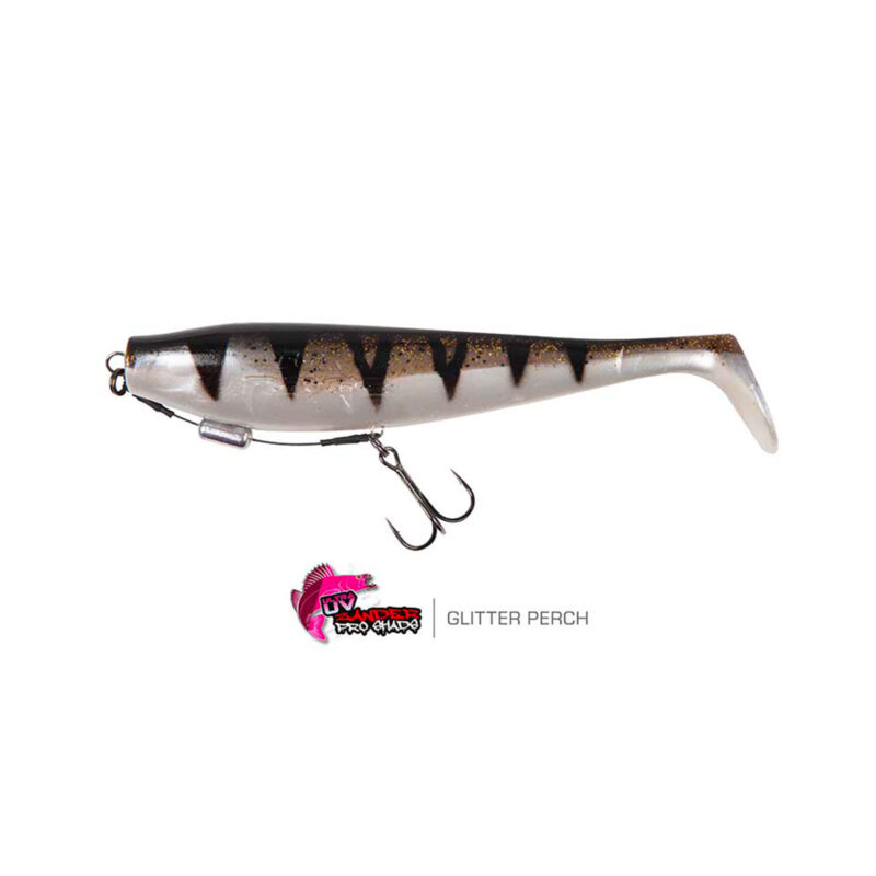 FOX RAGE - ULTRA UV ZANDER PRO SHADS | LOADED SOFTBAITS | 18cm 7" 53g | Glitter Perch