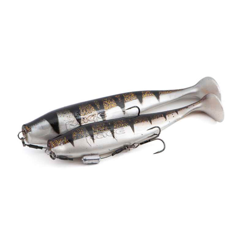 FOX RAGE - ULTRA UV ZANDER PRO SHADS | LOADED SOFTBAITS | 18cm 7" 53g | Glitter Perch - immagine 2