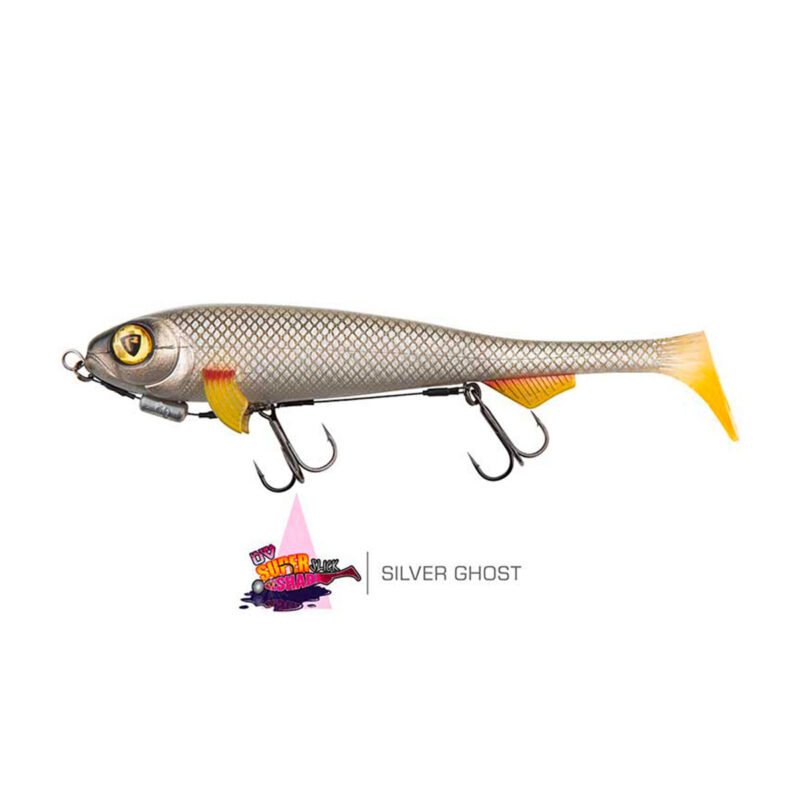 FOX RAGE - ULTRA UV | SUPER SLICK SHAD | LOADED SOFTBAITS | 23cm 9" 97g | Silver Ghost