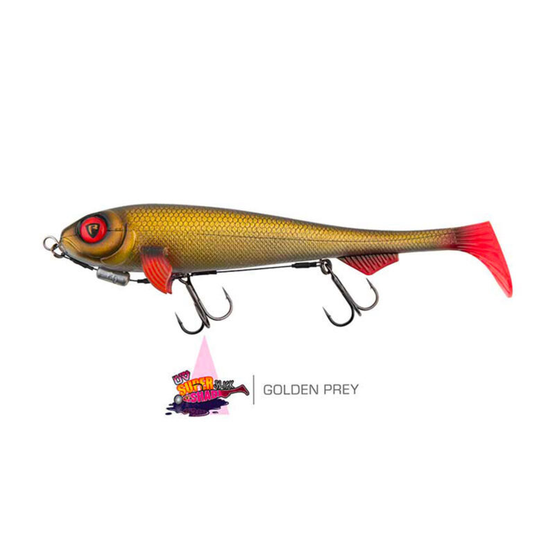 FOX RAGE - ULTRA UV | SUPER SLICK SHAD | LOADED SOFTBAITS | 23cm 9" 97g | Golden Prey