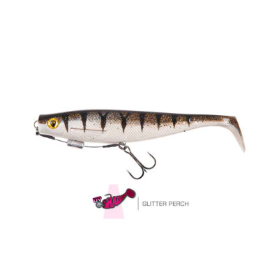FOX RAGE - ULTRA UV PRO SHAD | LOADED SOFTBAITS | 18cm 7" 46g | UV Glitter Perch