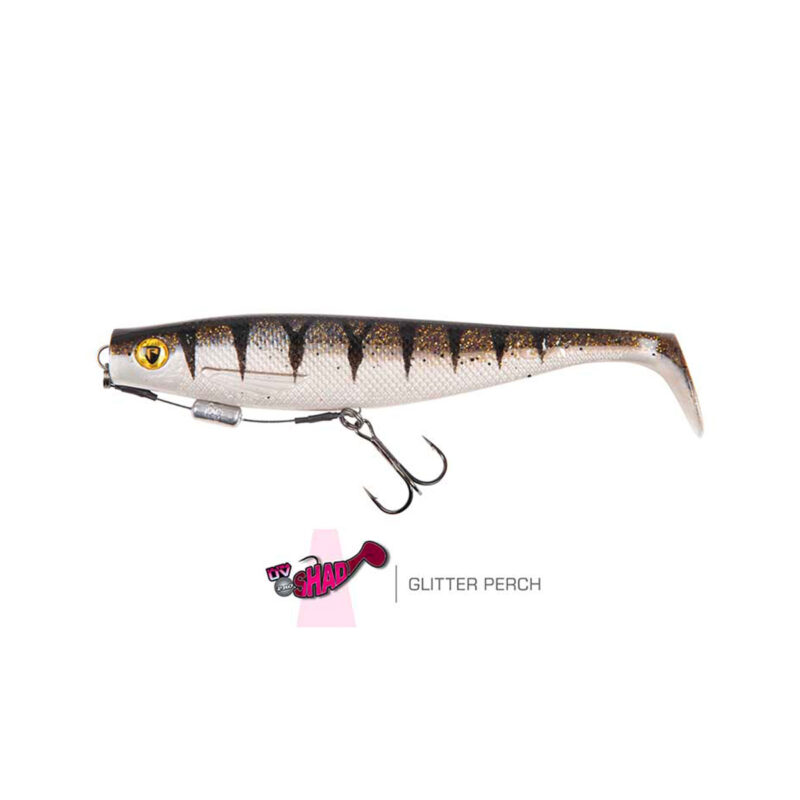 FOX RAGE - ULTRA UV PRO SHAD | LOADED SOFTBAITS | 14cm 5.5" 24g | UV Glitter Perch