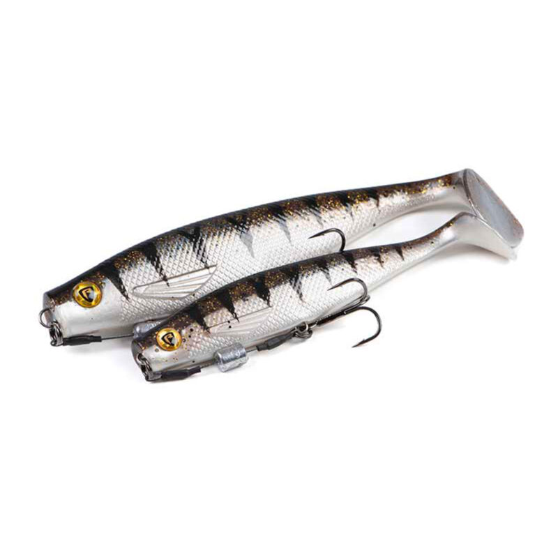 FOX RAGE - ULTRA UV PRO SHAD | LOADED SOFTBAITS | 14cm 5.5" 24g | UV Glitter Perch - immagine 2