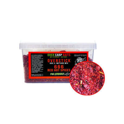 OVER CARP BAITS - OVERSTICK BAG & METHOD MIX | 666 RED HOT SPICES | 2KG | PVA FRIENDLY | READY TO USE