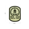 PATCH - 3D PVC MOLON LABE SPARTAN BIANCO #12004