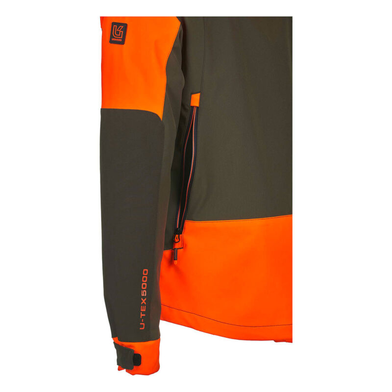 UNIVERS - GIACCA CACCIA SOFTSHELL PREDAZZO U-TEX VERDE/ARANCIO - immagine 5