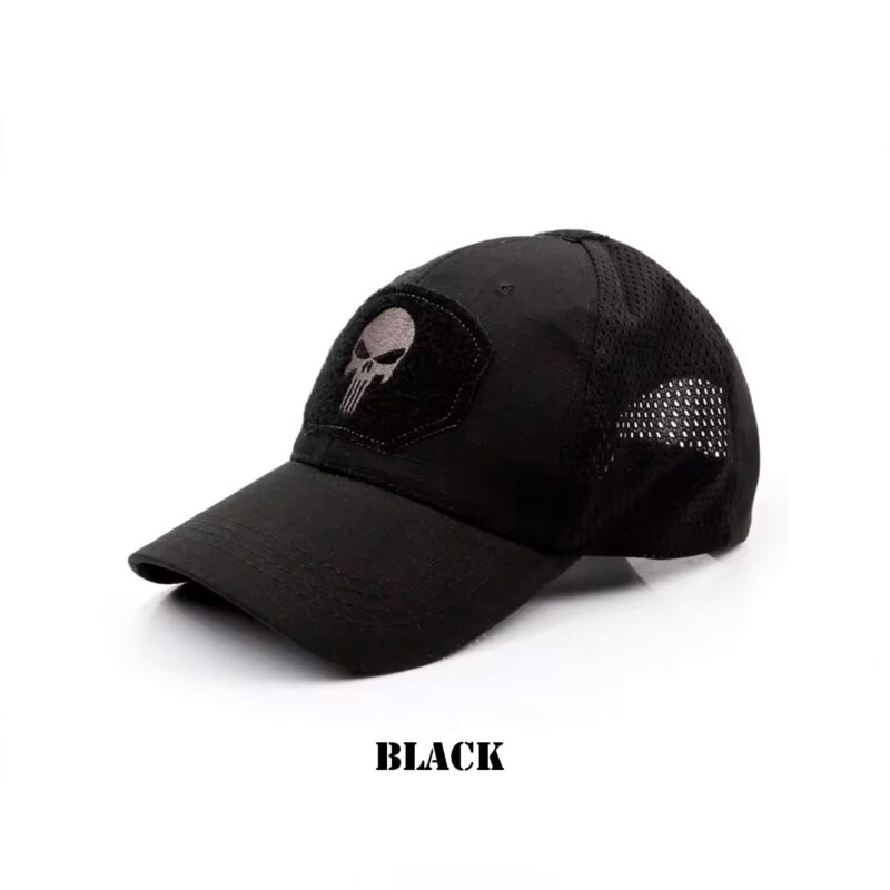 CAPPELLO PUNISHER RICAMATO SU VELCRO