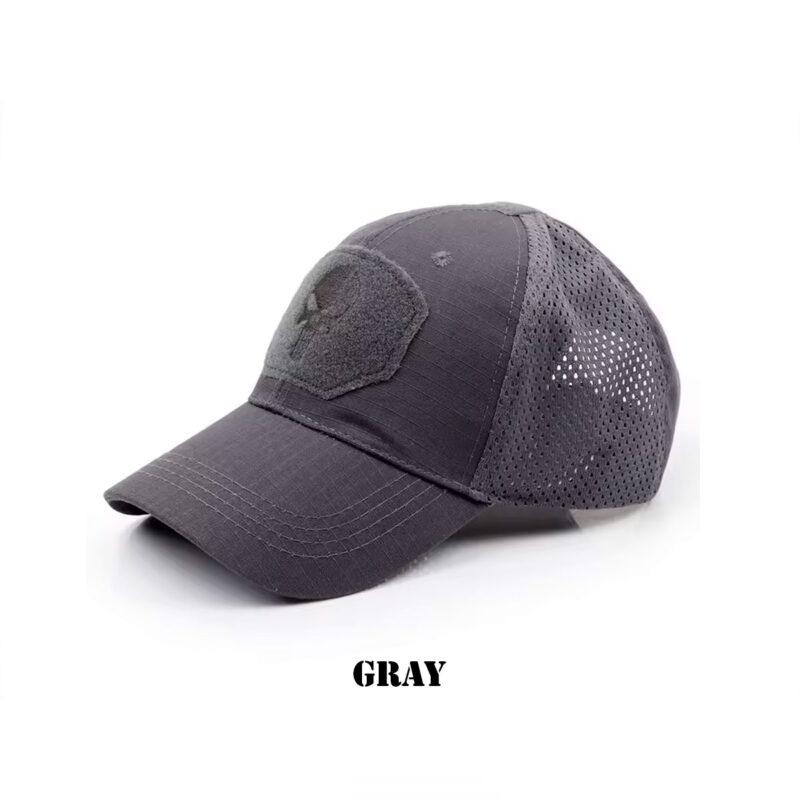 CAPPELLO PUNISHER RICAMATO SU VELCRO - immagine 3