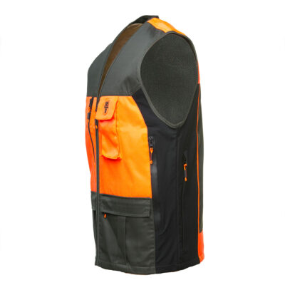 Alternative view of GILET - RS HUNTING - BICOLORE VERDE/ARANCIO FLUO