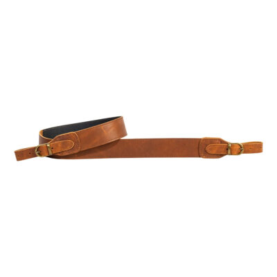 VEGA HOLSTER - BRETELLA IN PELLE H 4 cm CON FIBBIA E INSERTO ANTISCIVOLO Marrone/tan
