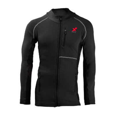 X TECH - FELPA CON ZIP INTERA COMPASS Nero