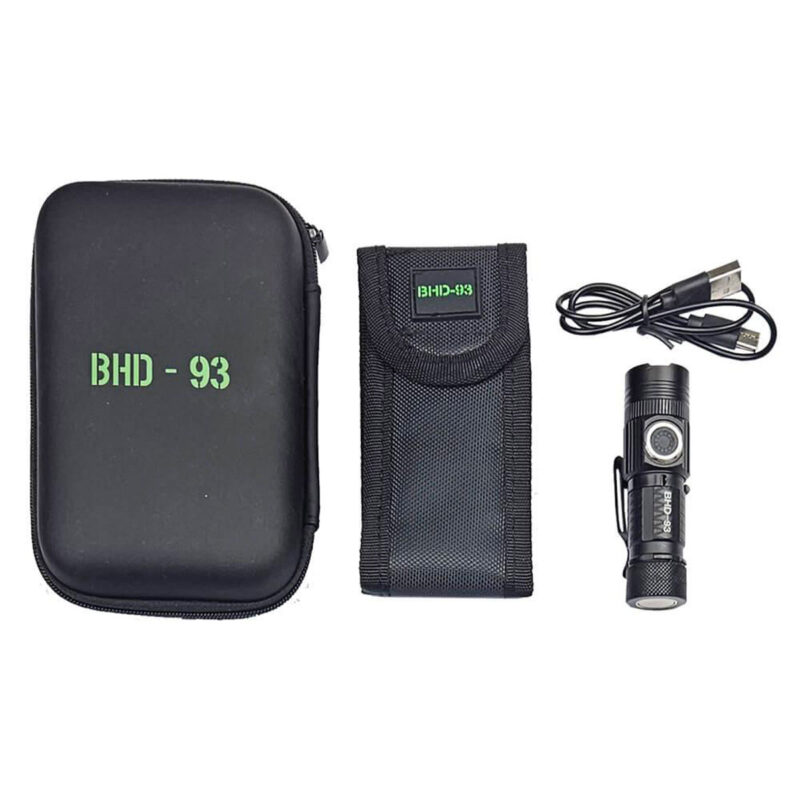TORCIA - BHD-93 TORCIA LED NERA RICARICABILE HAWK-S 600 LUMEN - immagine 5