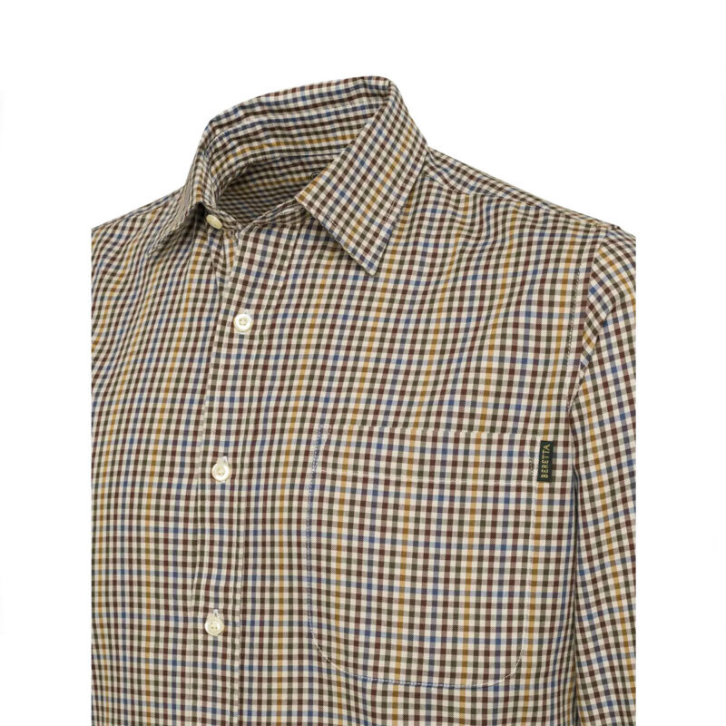 CAMICIA - BERETTA - BRYGGEN SHIRT Apricot & Bordeaux Check - immagine 4