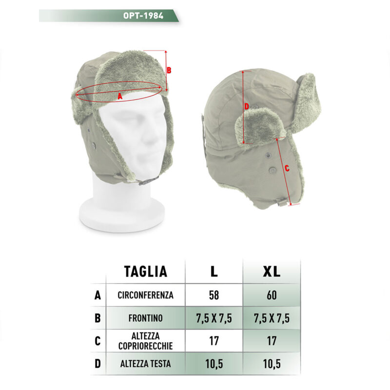 OPENLAND TACTICAL - BERRETTO PER CLIMI RIGIDI CON PELLICCIA OD Green - immagine 4