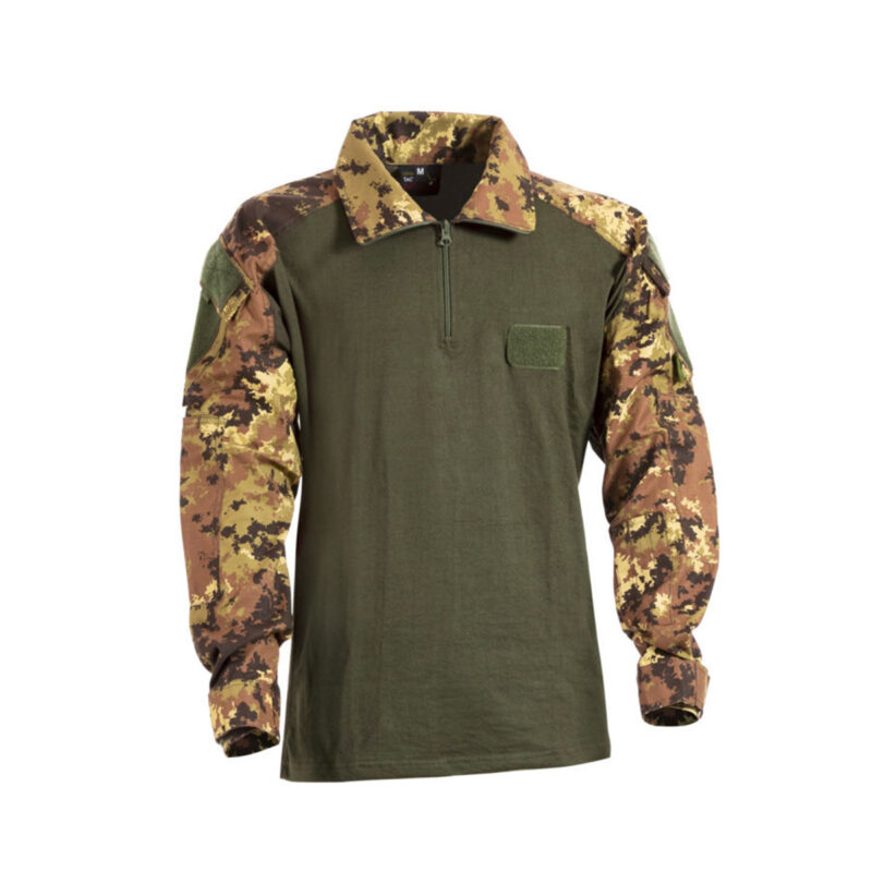 OPENLAND TACTICAL NERG - COMBAT SHIRT IN COTONE Vegetato Italiano