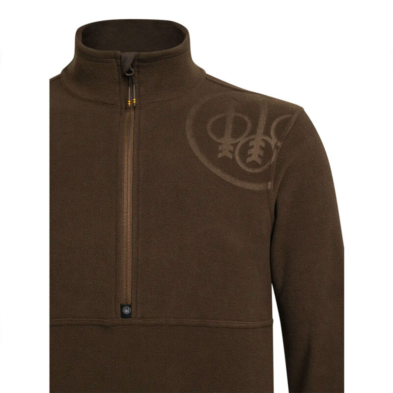 PILE - BERETTA - HP LOGO HALF ZIP Brown Bark - immagine 3