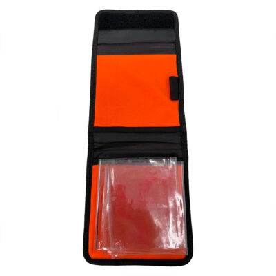 Alternative view of BITRABI - PORTA LICENZA DA CACCIA MULTITASCA CON PORTA PENNA (GIALLO FLUO)