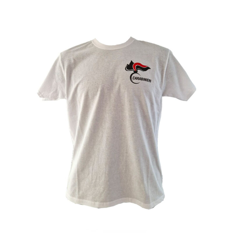 T-SHIRT CARABINIERI BIANCA IN COTONE