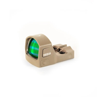 RED DOT - VIRIDIAN OPTICS - RFX15 FDE GREEN DOT REFLEX SIGHT | SHIELD Mounting Pattern Retail Box | 3 MOA