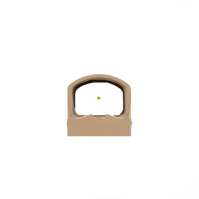 Alternative view of RED DOT - VIRIDIAN OPTICS - RFX15 FDE GREEN DOT REFLEX SIGHT | SHIELD Mounting Pattern Retail Box | 3 MOA