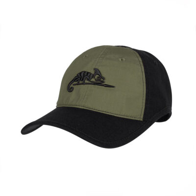 CAPPELLO - HELIKON-TEX - LOGO CAP | POLYCOTTON RIPSTOP | Black/Olive Green B