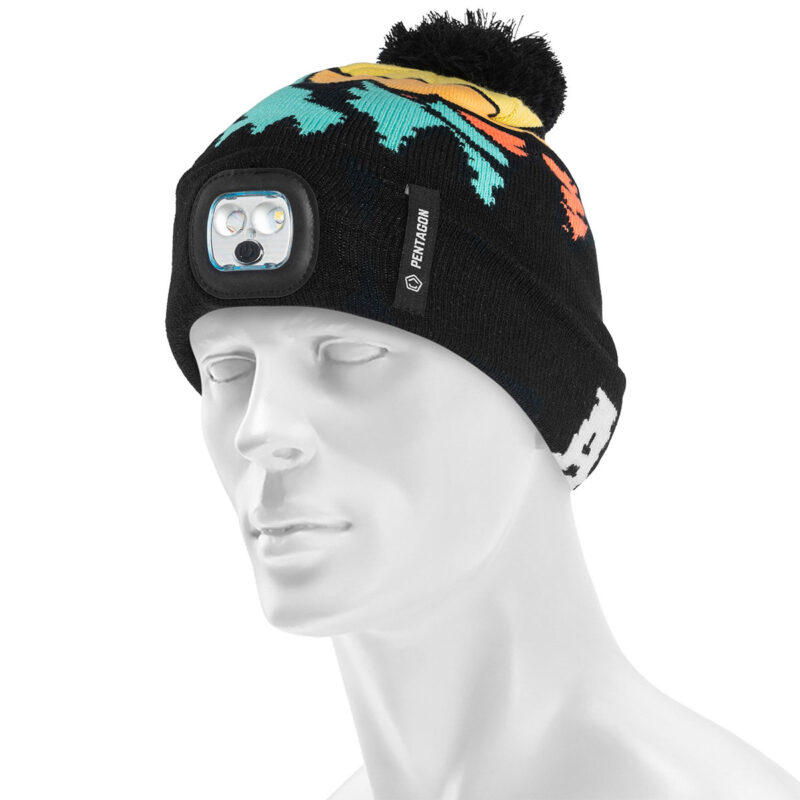CAPPELLO - PENTAGON - SANCTUARY "ADVENTURE" KNIT BEANIE WITH FLASHLIGHT | Multicolor - immagine 3