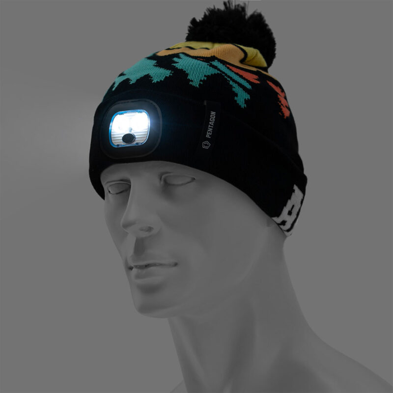 CAPPELLO - PENTAGON - SANCTUARY "ADVENTURE" KNIT BEANIE WITH FLASHLIGHT | Multicolor - immagine 4