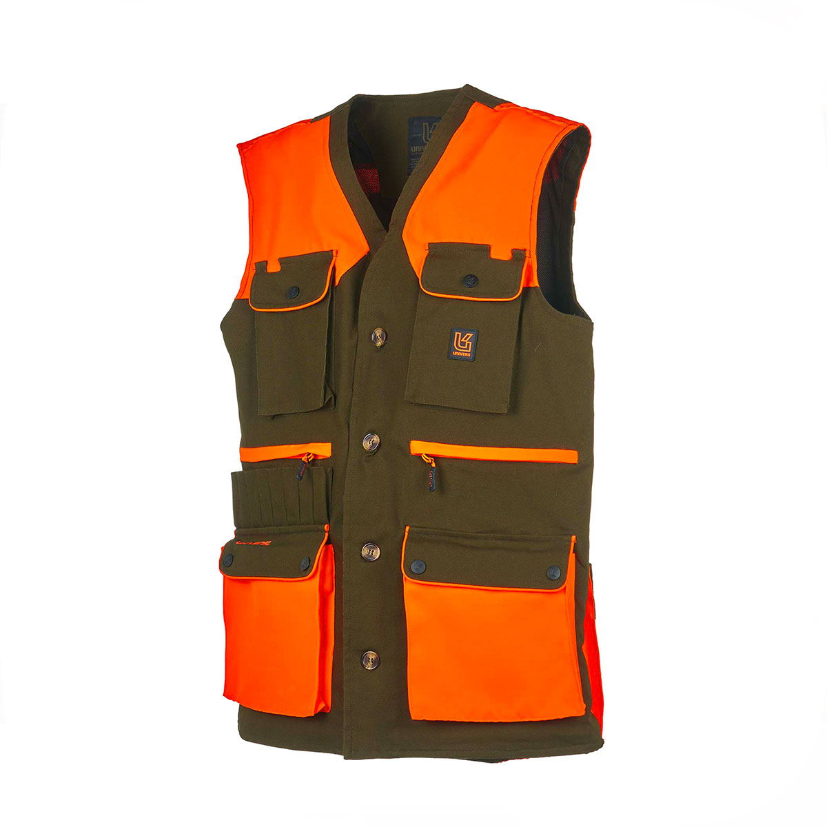 GILET - UNIVERS - CACCIA CANVAS CARTUCCERA Verde arancio - immagine 3