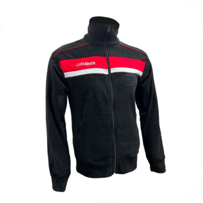 PILE CARABINIERI NERO E FINITURE ROSSE CON ZIP