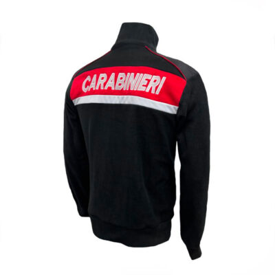 Alternative view of PILE CARABINIERI NERO E FINITURE ROSSE CON ZIP