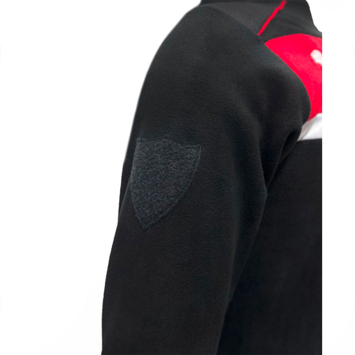 PILE CARABINIERI NERO E FINITURE ROSSE CON ZIP - immagine 5
