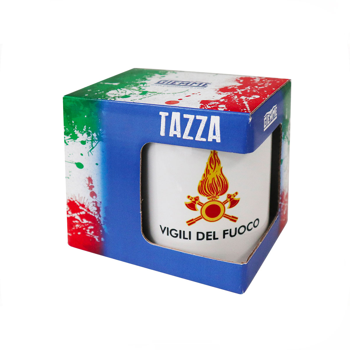 MUG IN CERAMICA DA COLLEZIONE VIGILI DEL FUOCO DIAMETRO 8X9,5 CM - immagine 3