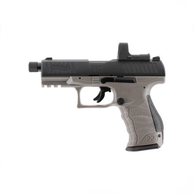 PISTOLA CO2 - UMAREX - WALTHER PPQ M2 Q4 TAC Combo 4.6" Set 4.5 mm (.177) Pellet, CO₂, < 3.0 J, Tungsten Gray