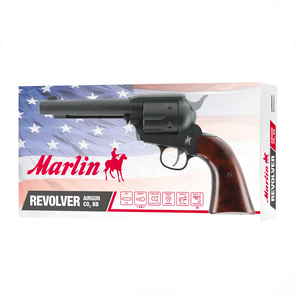REVOLVER - UMAREX - MARLIN BLK-BRN 4.5 mm (.177) BB, CO₂, < 3.0 J - immagine 4