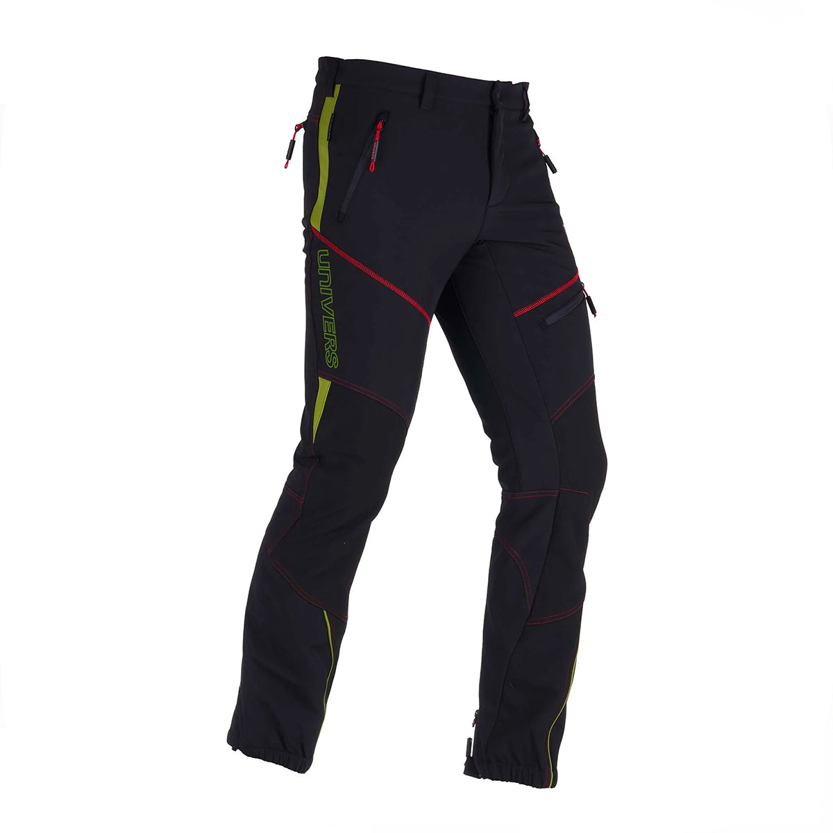 UNIVERS - PANTALONE SOFTSHELL U-TEX Nero/Verde - immagine 2