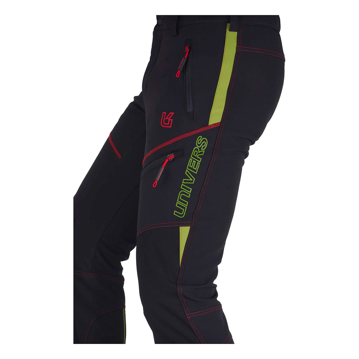 UNIVERS - PANTALONE SOFTSHELL U-TEX Nero/Verde - immagine 5