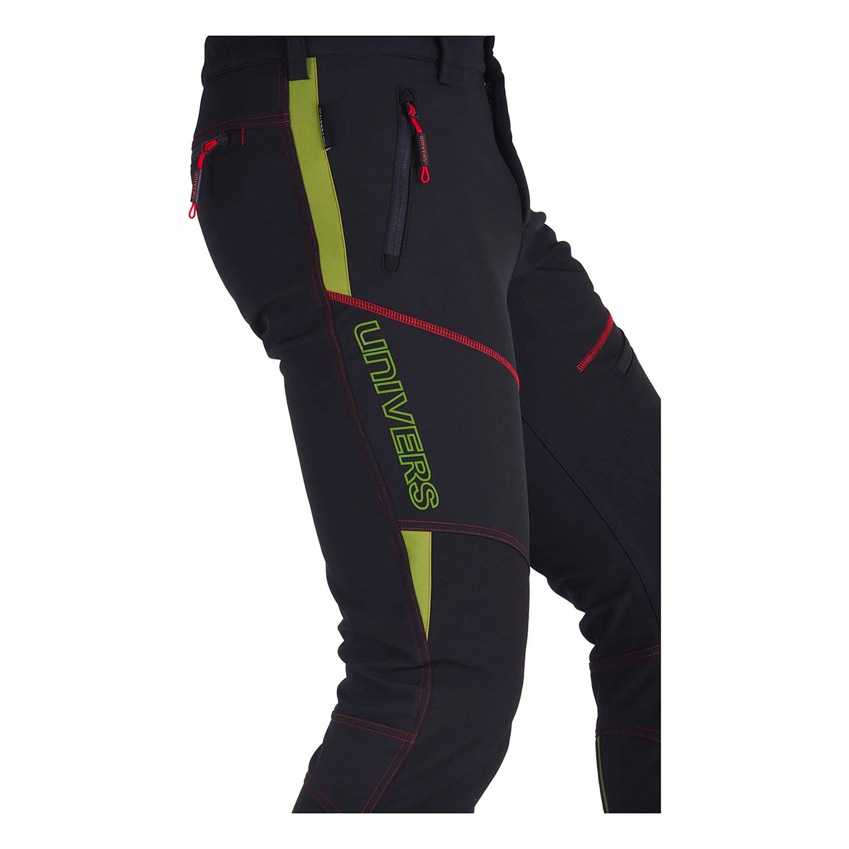 UNIVERS - PANTALONE SOFTSHELL U-TEX Nero/Verde - immagine 6