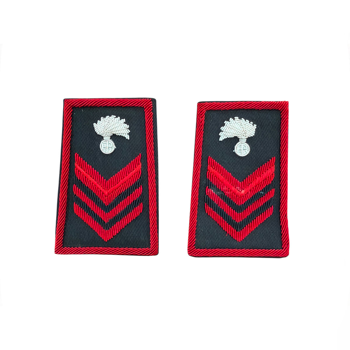 CARABINIERI - COPPIA TUBOLARI APPUNTATO (RICAMATI IN CANOTTIGLIA)