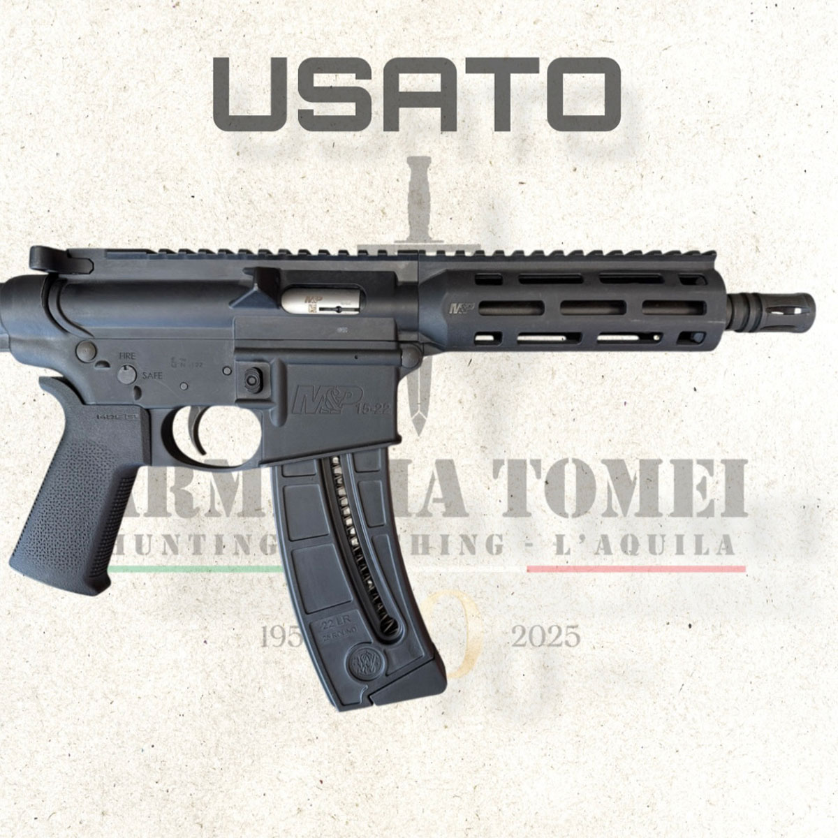 USATO - CARABINA - SMITH & WESSON MOD. M&P15-22P BRACE PISTOL cal. 22LR - immagine 2