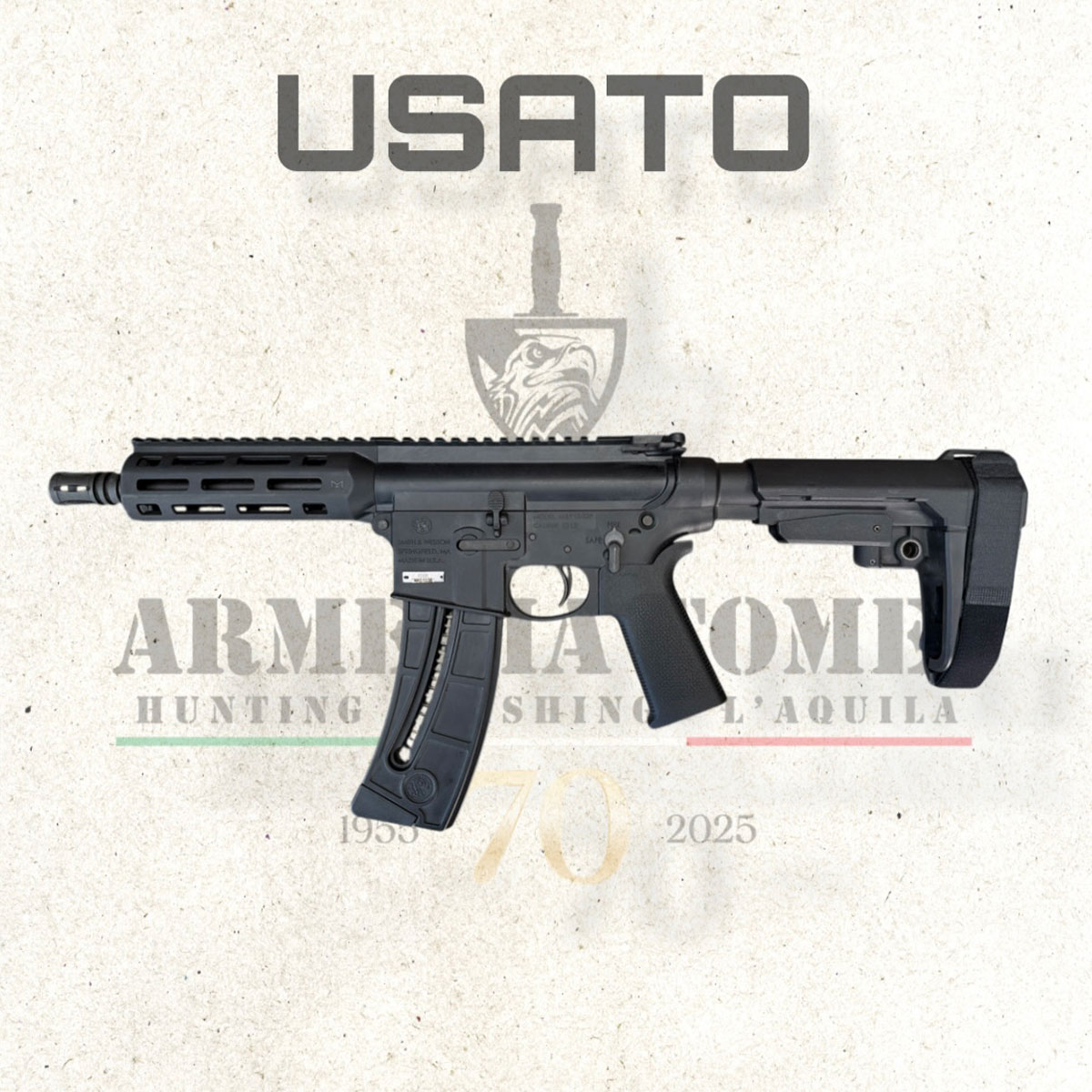 USATO - CARABINA - SMITH & WESSON MOD. M&P15-22P BRACE PISTOL cal. 22LR - immagine 3