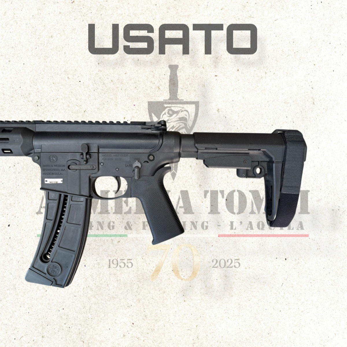USATO - CARABINA - SMITH & WESSON MOD. M&P15-22P BRACE PISTOL cal. 22LR - immagine 4
